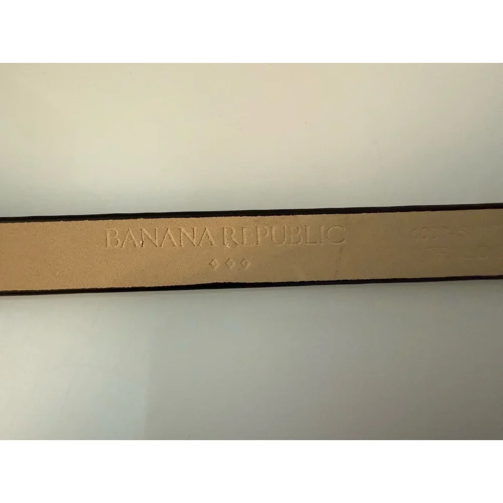 Banana Republic Dyed Calf‎ Hair Faux Leather Brown Skinny Belt Leopard Print XS